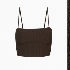 ARITZIA BABATON Sculpt Knit Cami crop size small in brown